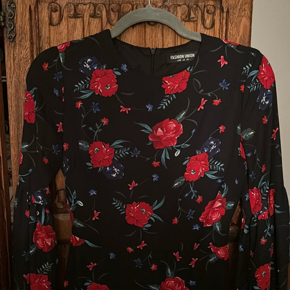 Floral rose long dress